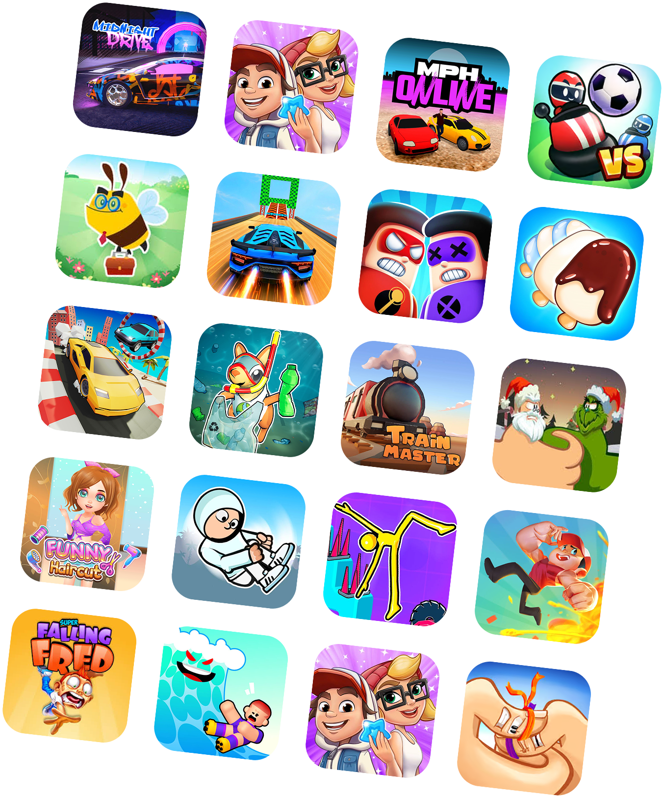 Mini-game library collage